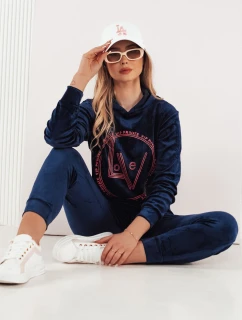 VIP PRIVATE tmavomodrý dámsky velúrový set FashionStreet AY0867