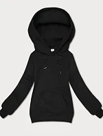 Voľná klokanová mikina S'West black (B-11#)