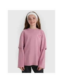 Dívčí tričko oversize s potiskem a dlouhým rukávem model 21907101 - 4F