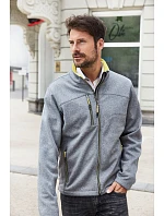 JN Pánská 2vrstvá melanžová softshell bunda 02. dark model 22530663 - Daiber