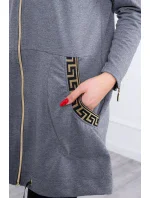 Mikina s ozdobnou páskou grafitová Mikina s ozdobnou páskou grafitová