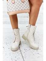 Wysokie Botki Workery Beżowe Rozelle Wysokie Botki Workery Beżowe Rozelle