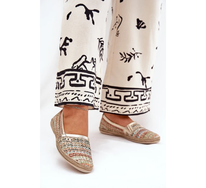 Elegantní Kožené Espadrilky S Pletením Multikolor model 21684984 - Zazoo