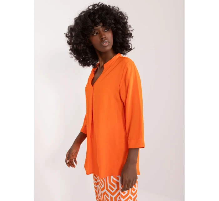 Bluzka model 20100966 pomarańczowy - FPrice Bluzka model 20100966 pomarańczowy - FPrice