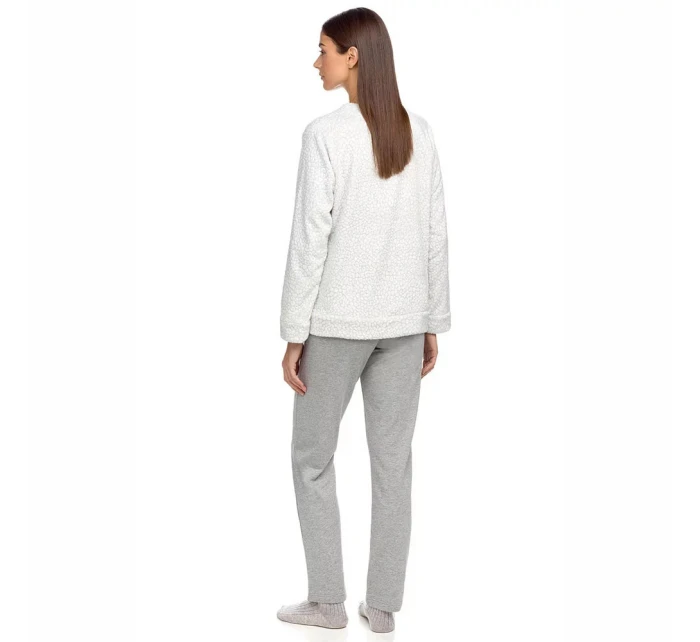 Dámske pyžamo s nášivkou mačky 15234 - 473 Šedá - Vamp