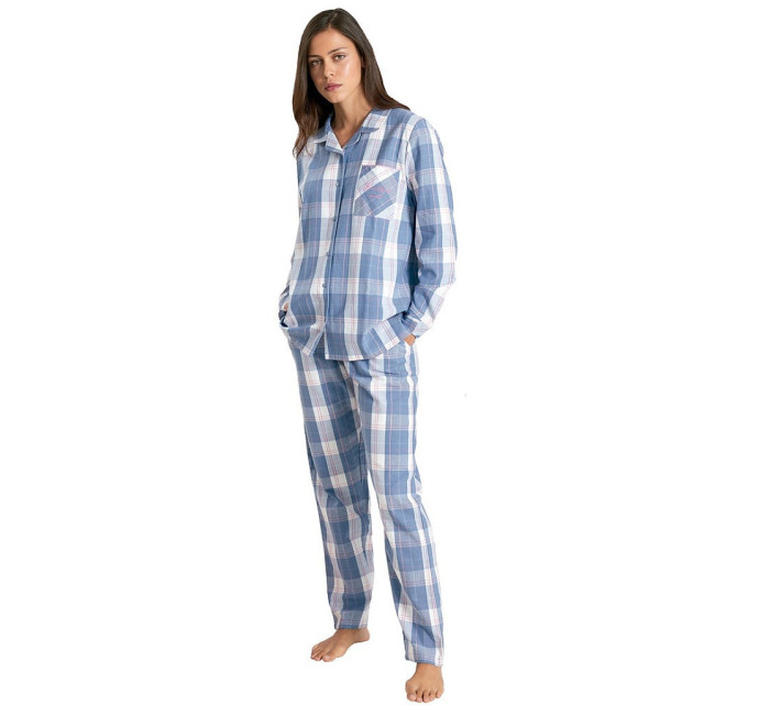 Dámske pyžamo 250500 Modrá s bielou - Muydemi