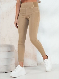 Dámské džínové kalhoty tmavě béžové Dstreet model 21973317 - FashionStreet