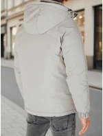 Pánská zimní bunda s kapucí šedá Dstreet model 21994698 - FashionStreet