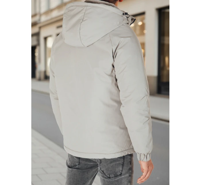 Pánská zimní bunda s kapucí šedá Dstreet model 21994698 - FashionStreet