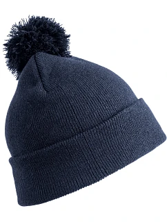 RC Dětská pletená čepice s bambulí 28. navy model 22424539 - Result Headwear