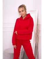 Souprava s podšívkou a zavazováním na červená model 18747973 - K-Fashion Souprava s podšívkou a zavazováním na červená model 18747973 - K-Fashion