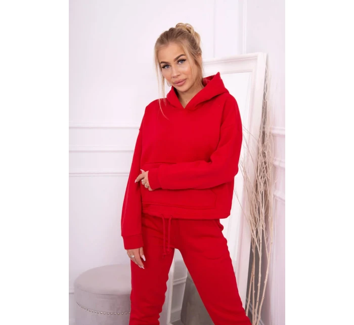 Souprava s podšívkou a zavazováním na červená model 18747973 - K-Fashion Souprava s podšívkou a zavazováním na červená model 18747973 - K-Fashion