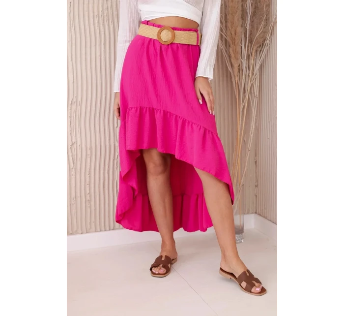 Sukňa s dlhšou zadnou časťou fuchsiová Sukňa s dlhšou zadnou časťou fuchsiová
