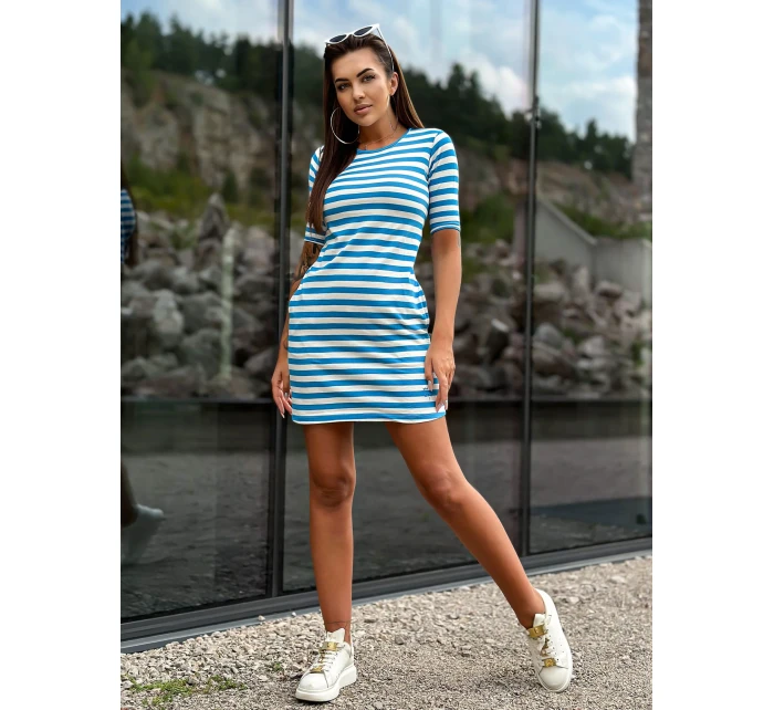 Sukienka TW SK model 18801759 biało niebieski - FPrice Sukienka TW SK model 18801759 biało niebieski - FPrice