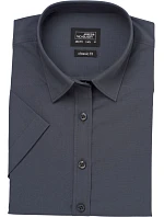 JN 679 Popelínová halenka s krátkým rukávem model 22488238 carbon - Daiber JN 679 Popelínová halenka s krátkým rukávem model 22488238 carbon - Daiber