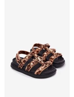 Dívčí sandály se zlatým detailem model 21701153 - Boto Dívčí sandály se zlatým detailem model 21701153 - Boto