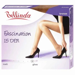 Dámske lesklé pančuchy FASCINATION 15 Den Bronze - Bellinda