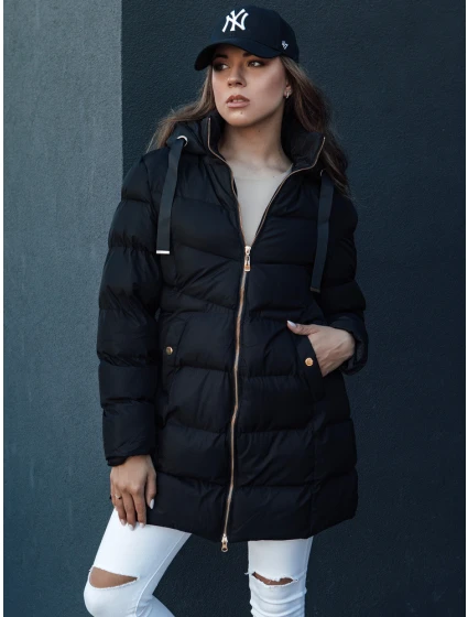 Dámska zimná bunda s kapucňou GABRIELLE black FashionStreet TY4366 Dámska zimná bunda s kapucňou GABRIELLE black FashionStreet TY4366