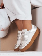 Dámské tenisky na suchý zip stříbrné Dstreet model 21983688 - FashionStreet