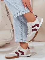 FashionStreet dámske béžovo-vínové tenisky ZY0779