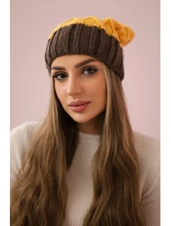 Milano fleecová čiapka K203 žltá+mocca