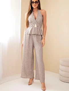 Dámský viskózový  top a kalhoty se širokou nohavicí fango model 22079423 - K-Fashion