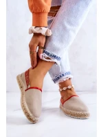 Materiałowe Espadryle Wsuwane Big Star JJ274879 Beżowe