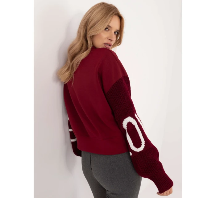 Mikina MI BL M5975.26P bordová