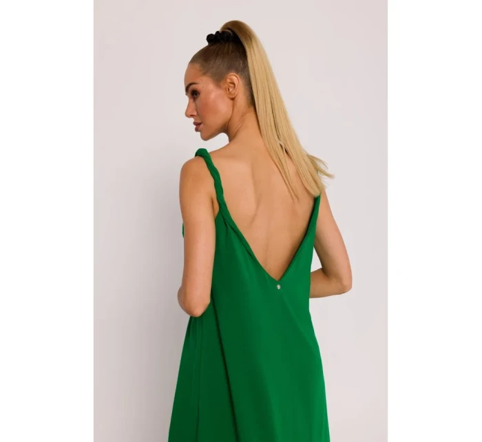 M791 Maxi šaty s hlbokým výstrihom do V - zelené M791 Maxi šaty s hlbokým výstrihom do V - zelené