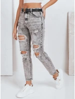 Dámske push up džínsy s dierami sivé FashionStreet UY2780