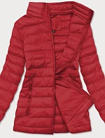 Tmavočervená ľahká dámska prešívaná bunda (20311-275)