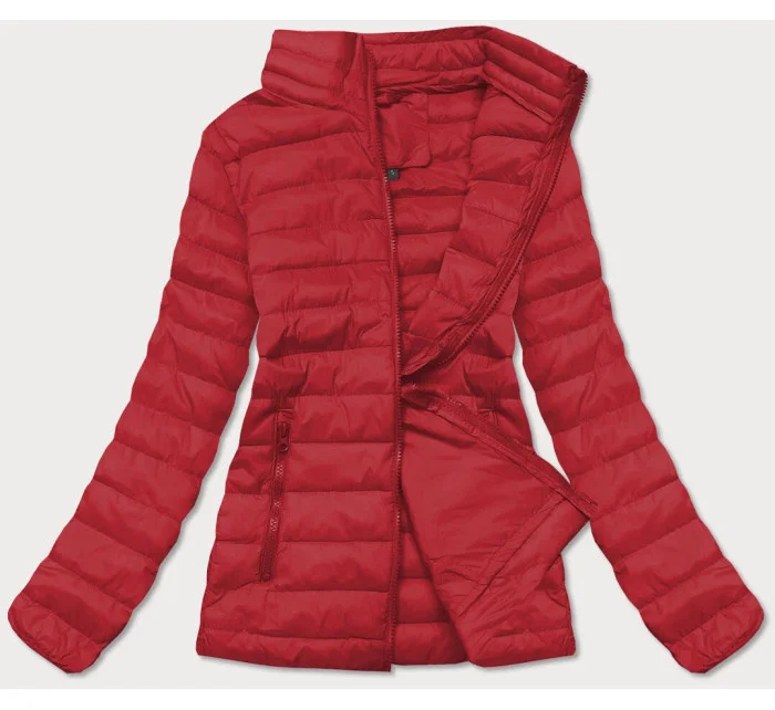 Tmavě červená lehká dámská prošívaná bunda model 17050608 - J.STYLE