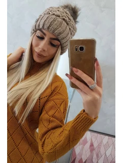 Čepice model 18745590 tmavě béžová - K-Fashion