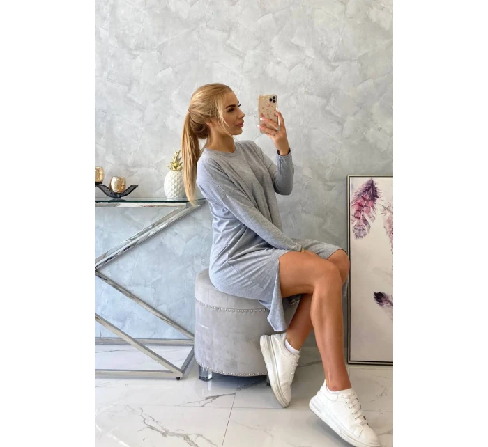 model 18749410 šedé šaty - K-Fashion