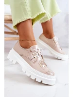 Kožené Boty S Srdce Béžová model 21577187 - Boto