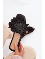 Ploché Dámské Pantofle S Mašlí Černé model 21688613 - Boto