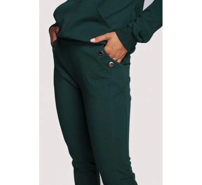 Kalhoty s nohavicí a  tmavě zelené model 18004375 - BeWear