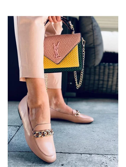 Dámske topánky / Mokasíny Béžovo-telová - QueenTina