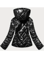 Lesklá čierna dámska bunda (BR9756-1) - Goodlooking Lesklá čierna dámska bunda (BR9756-1) - Goodlooking