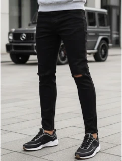 Pánske čierne nohavice FashionStreet UX3852