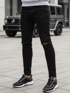 Pánske čierne nohavice FashionStreet UX3852