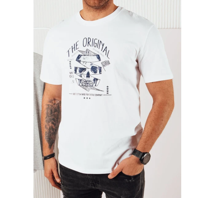 Pánské bílé tričko s potiskem Dstreet model 21973633 - FashionStreet Pánské bílé tričko s potiskem Dstreet model 21973633 - FashionStreet