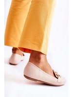 Damskie Zamszowe Mokasyny Z Ozdobą Beżowe Reality