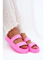 Dámske ľahké papuče na platforme S.Barski - fuchsiová