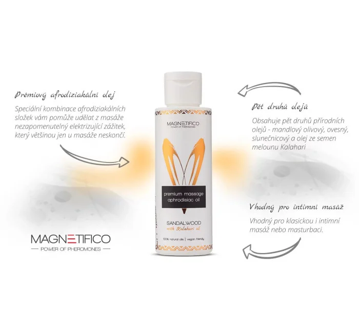Prémiový afrodiziakálny masážny olej Sandalwood 100 ml - Valavani Prémiový afrodiziakálny masážny olej Sandalwood 100 ml - Valavani