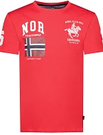 Pánske tričko SY1305H/GN Červený vzor - Geografické Nórsko