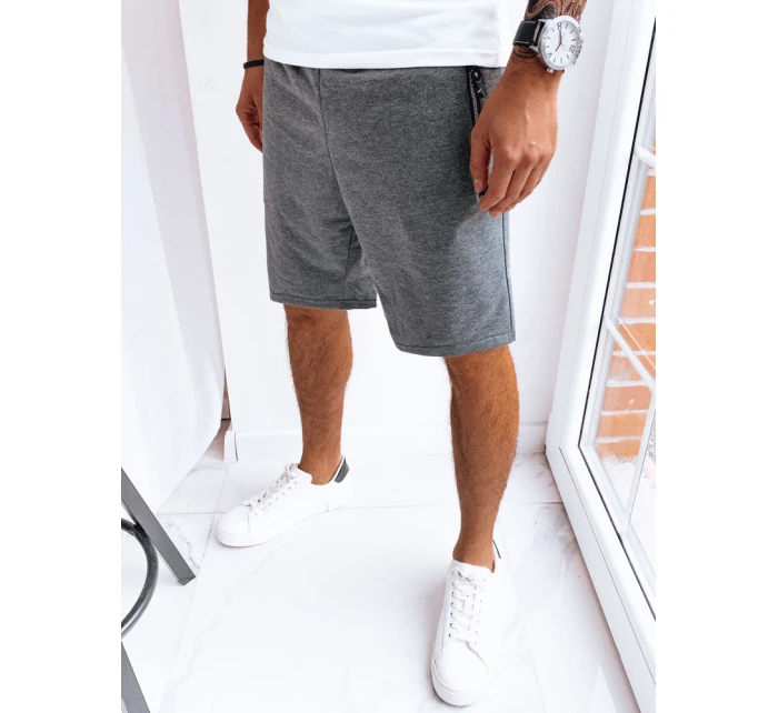 Pánske tmavosivé teplákové šortky FashionStreet SX2267