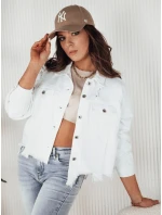 Dámská oversize džínová bunda bílá Dstreet model 21972722 - FashionStreet Dámská oversize džínová bunda bílá Dstreet model 21972722 - FashionStreet