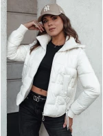 Dámska zimná bunda FASHWARM krátka prešívaná s kapucňou biela FashionStreet TY4637 Dámska zimná bunda FASHWARM krátka prešívaná s kapucňou biela FashionStreet TY4637