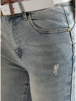 Dámské úzké džínové kalhoty s páskem modré Dstreet model 21985353 - FashionStreet Dámské úzké džínové kalhoty s páskem modré Dstreet model 21985353 - FashionStreet